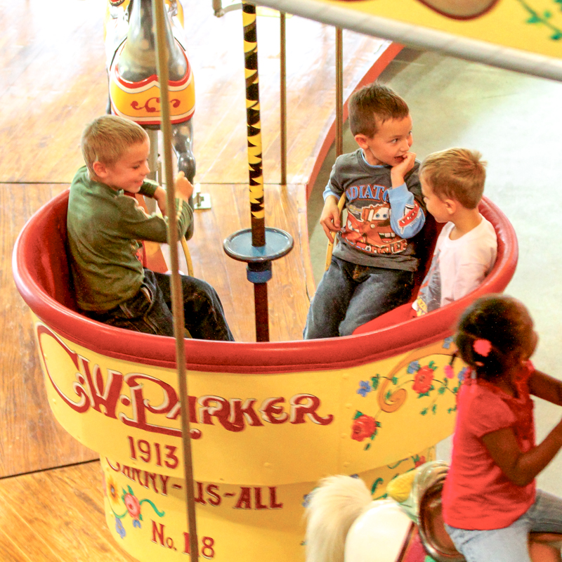 Riding a carousel, Abilene / Leavenworth